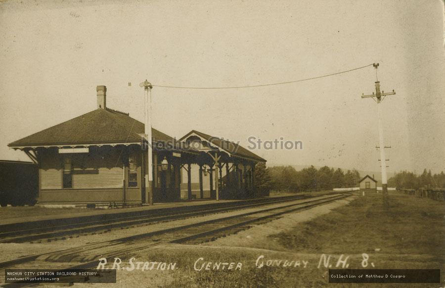 Postcard: Railroad Station, Center Conway, New Hampshire